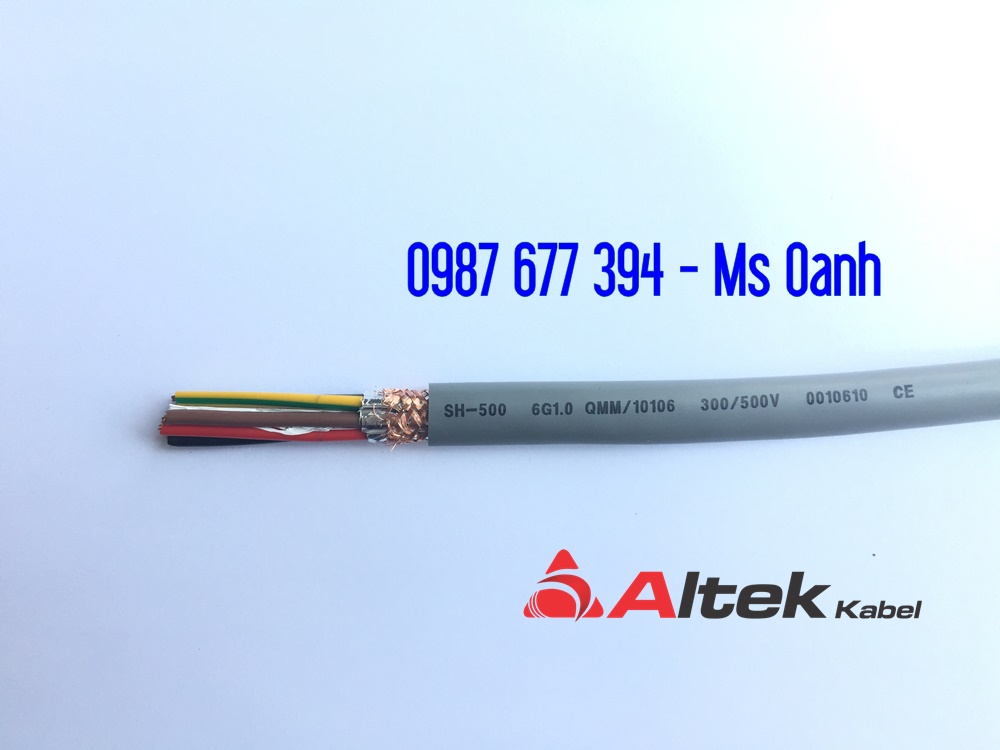 cáp tín hiệu có lưới chống nhiễu 6x0.5, 6x0.75, 6x1.0, 6x1.5