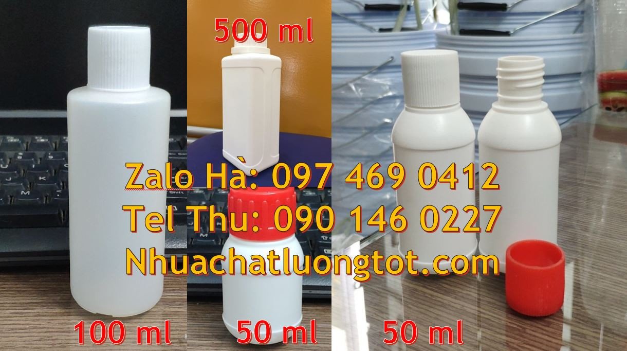 bán chai nhựa loại nhỏ màu trắng xanh vàng đen,chai nhựa hdpe giá rẻ