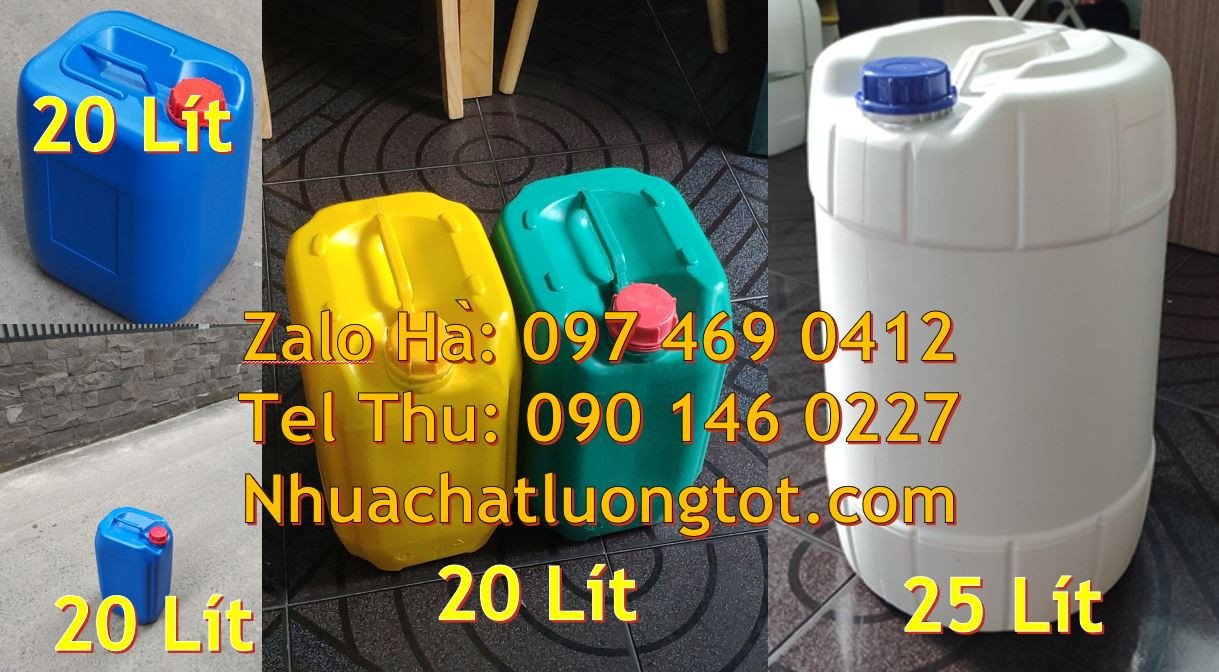 Bán can nhựa cỡ lớn 30l, can nhựa 20l đựng hóa chất,can nhựa giá rẻ hc