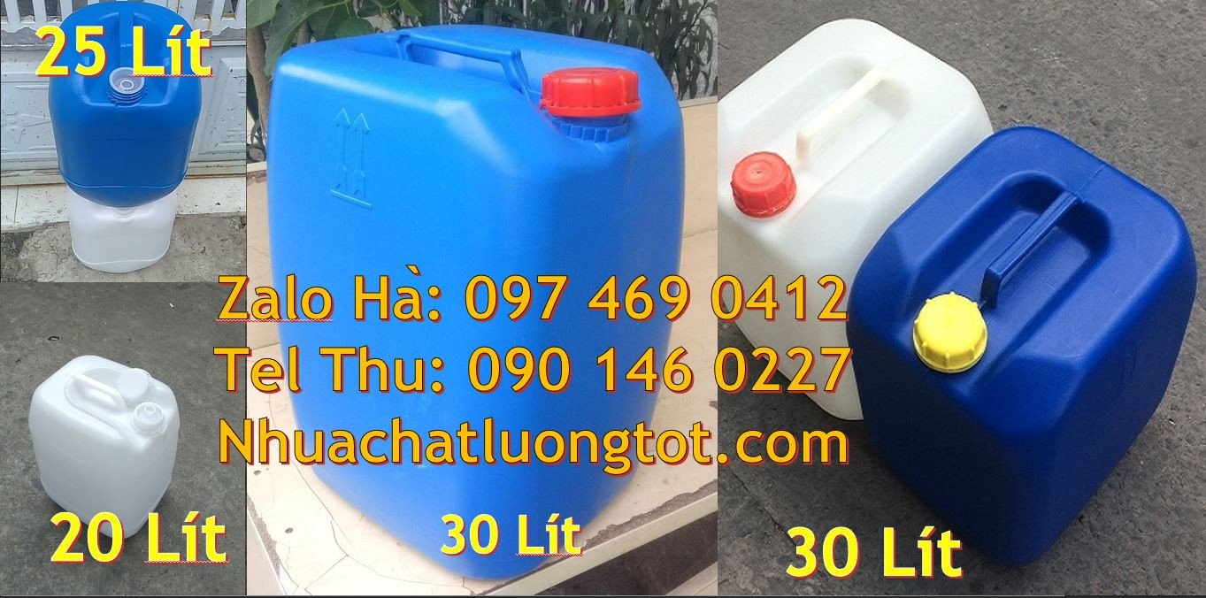 Bán can nhựa cỡ lớn 30l, can nhựa 20l đựng hóa chất,can nhựa giá rẻ hc