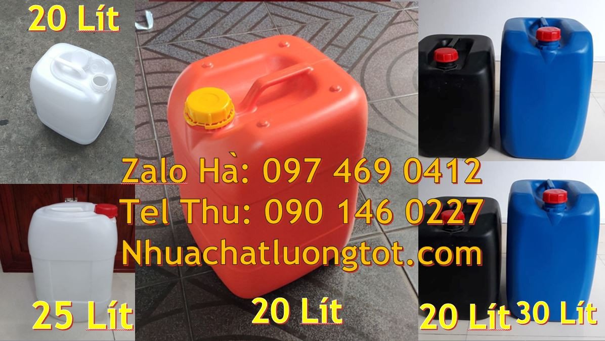 Bán can nhựa cỡ lớn 30l, can nhựa 20l đựng hóa chất,can nhựa giá rẻ hc