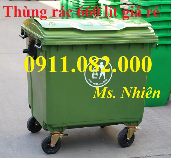 Thùng rác nhựa giá rẻ- thùng rác 120l 240l