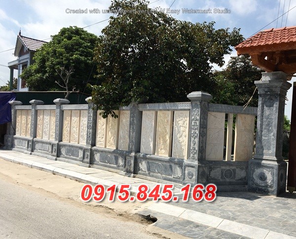 13+ thiết kế hàng rào lăng mộ bằng đá khối đẹp hiện nay