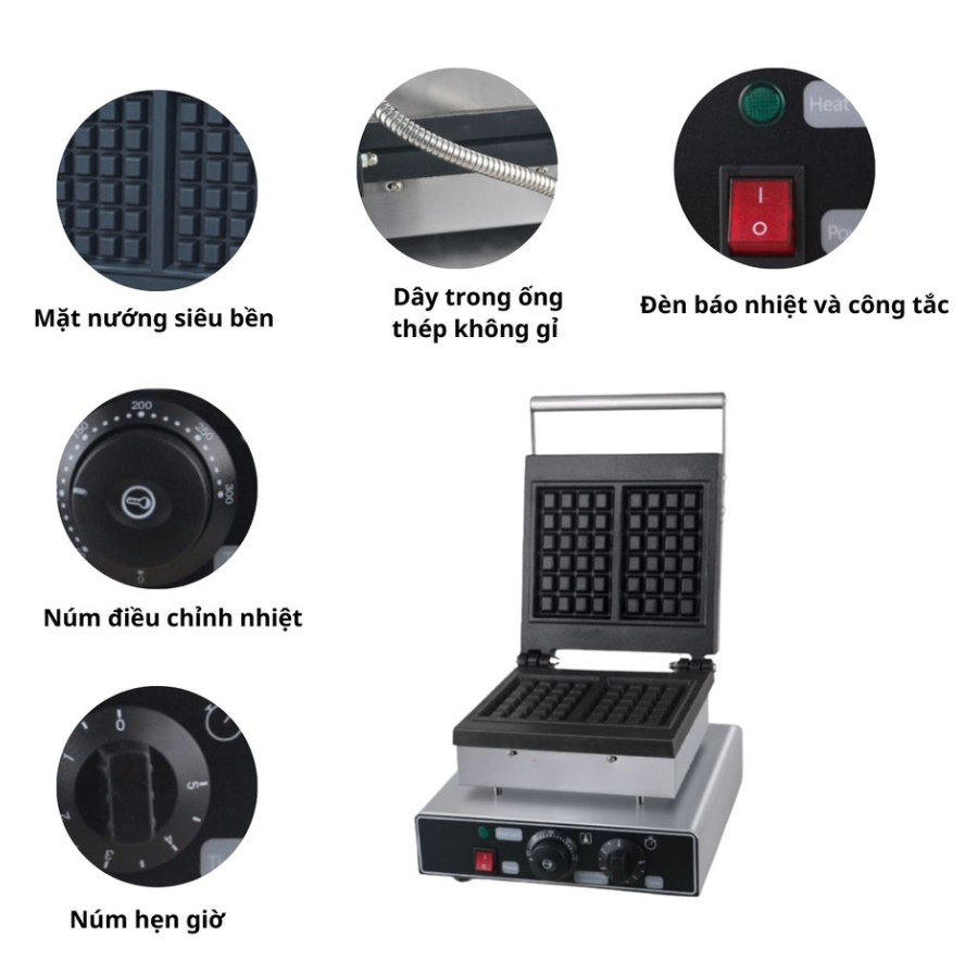Mua deal tốt- hốt thêm quà.  máy làm bánh Waffle