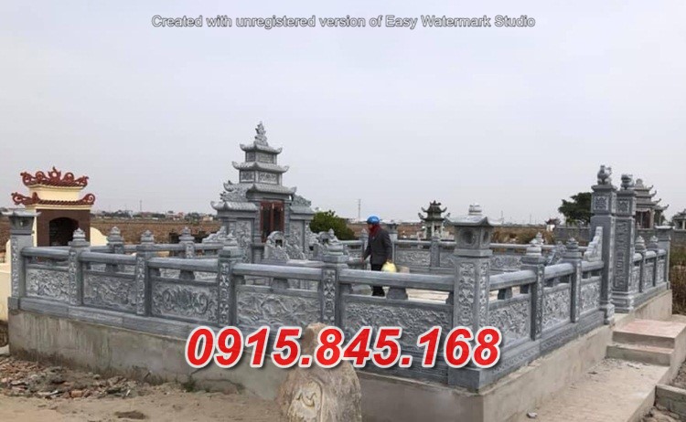 15+ Hàng rào lăng mộ nhà mồ đá khối tự nhiên đẹp