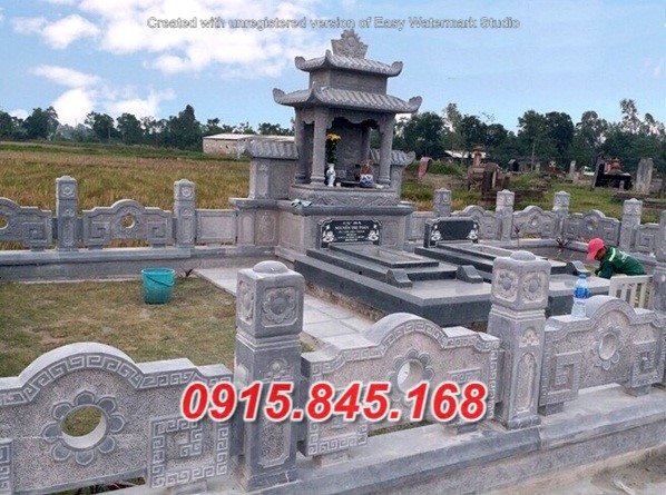 15+ Hàng rào lăng mộ nhà mồ đá khối tự nhiên đẹp