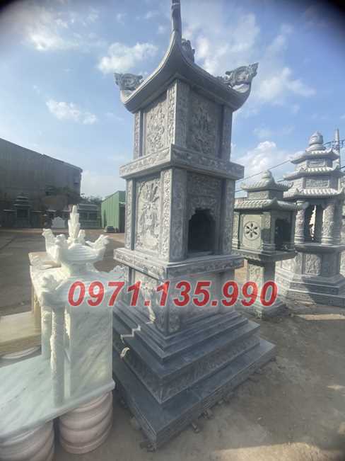 Mẫu mộ tháp bằng đá tự nhiên nguyên khối đẹp bán tại đà nẵng