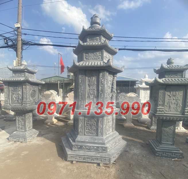 Mẫu mộ tháp bằng đá tự nhiên nguyên khối đẹp bán tại đà nẵng