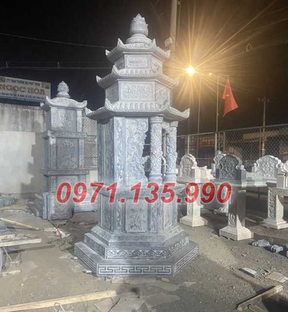 Mẫu mộ tháp bằng đá tự nhiên nguyên khối đẹp bán tại đà nẵng