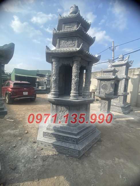 Mẫu mộ tháp bằng đá tự nhiên nguyên khối đẹp bán tại đà nẵng