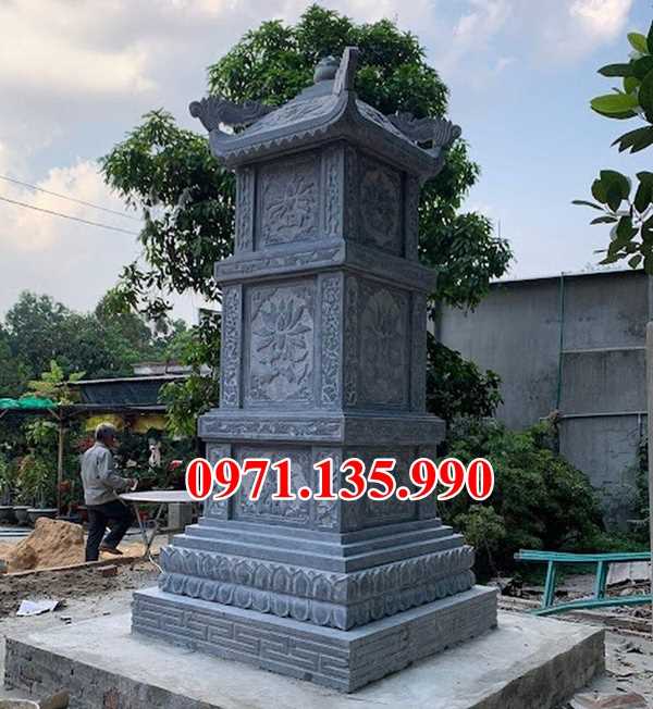 Mẫu mộ tháp bằng đá tự nhiên nguyên khối đẹp bán tại đà nẵng