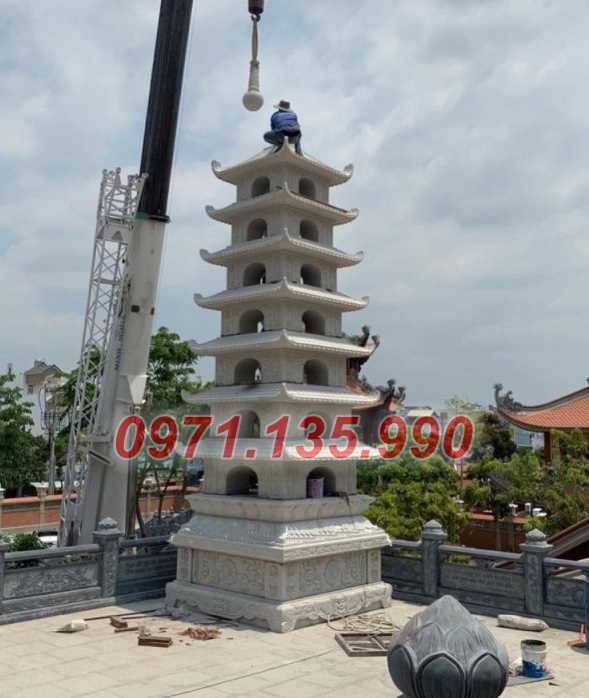 Mẫu mộ tháp bằng đá tự nhiên nguyên khối đẹp bán tại đà nẵng