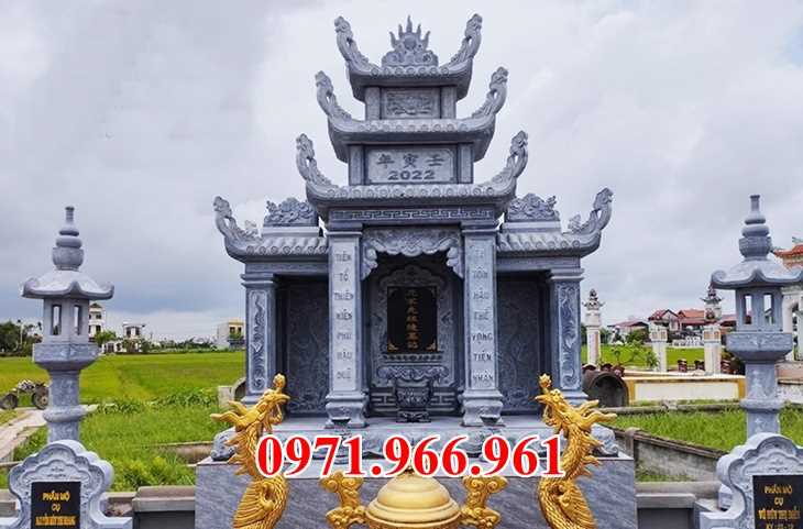 Mẫu lăng mộ đá tự nhiên nguyên khối đẹp bán tại Yên Bái