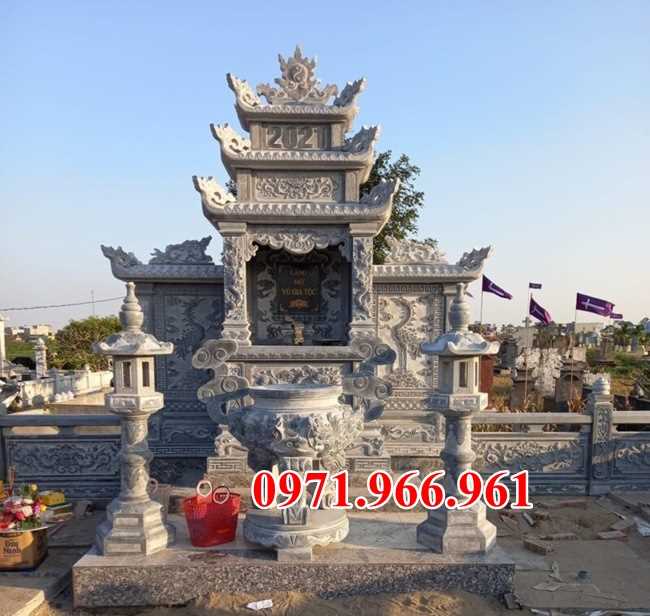 Mẫu lăng mộ đá tự nhiên nguyên khối đẹp bán tại Yên Bái