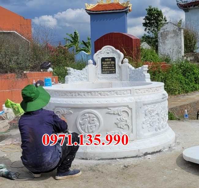 25 mẫu mộ đá tròn đẹp bán tại quảng nam mồ mả hình tròn bằng đá đẹp