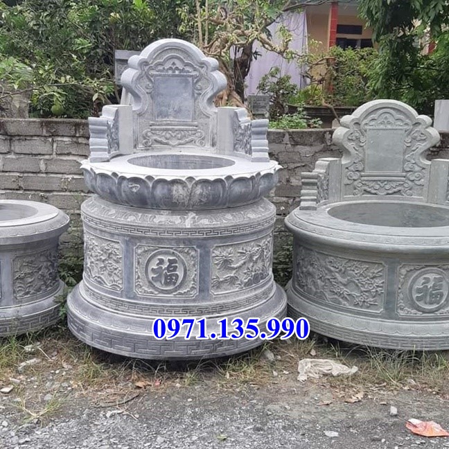 mẫu mộ đá tròn đẹp bán tại điện biên mồ mả hình tròn bằng đá