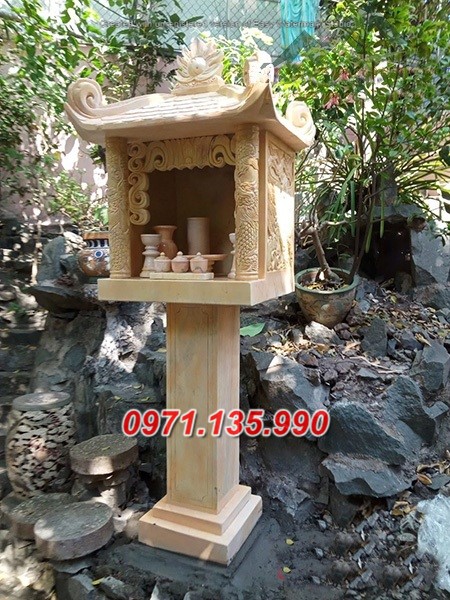 25 mẫu bàn thờ thiên đá đẹp bán tại quảng ninh có mái không mái che