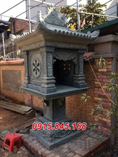 Mẫu 614 miếu thờ sơn thần đá đẹp bán kiên giang cây hương