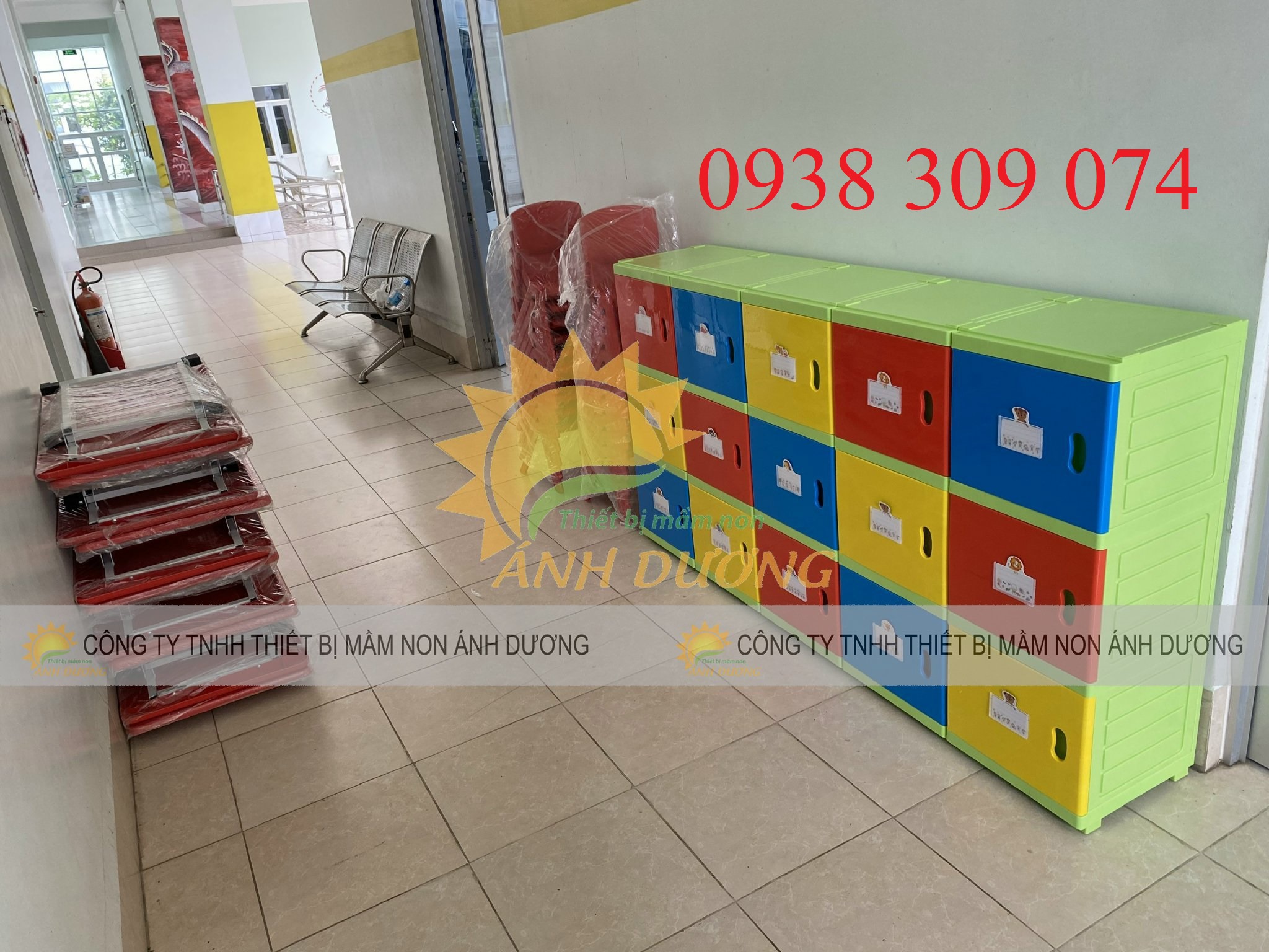 Tủ đựng cặp trẻ em bằng nhựa dành cho trường mầm non