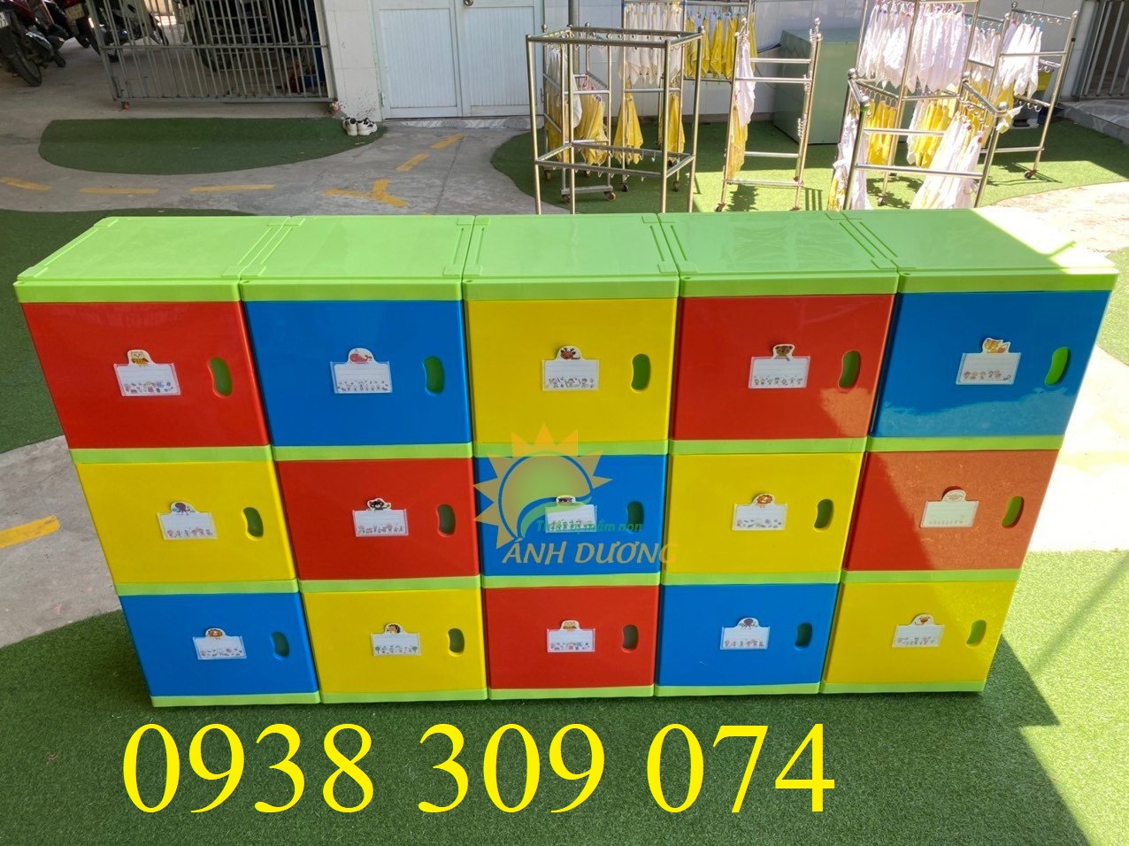 Tủ đựng cặp trẻ em bằng nhựa dành cho trường mầm non