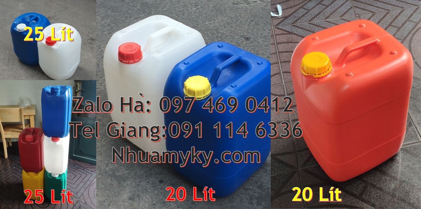 bán can nhựa cỡ lớn 20l đựng hóa chất,can nhựa 30l màu xanh giá rẻ hcm