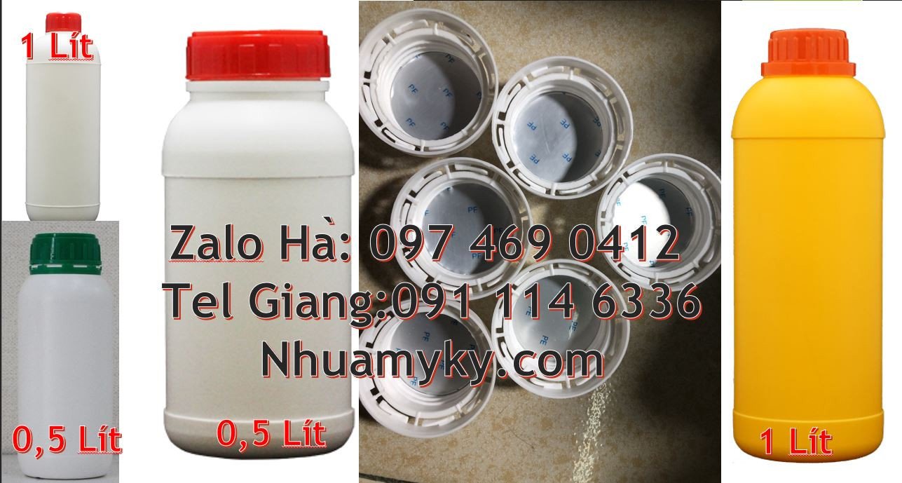 Bán chai nhựa 0.5l đựng hóa chất,chai nhựa 1l đựng nước uống,chai nhựa
