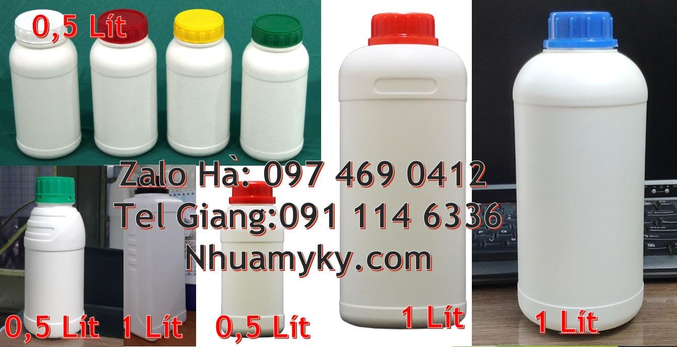 Bán chai nhựa 0.5l đựng hóa chất,chai nhựa 1l đựng nước uống,chai nhựa