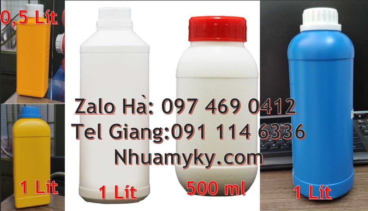 Bán chai nhựa 0.5l đựng hóa chất,chai nhựa 1l đựng nước uống,chai nhựa