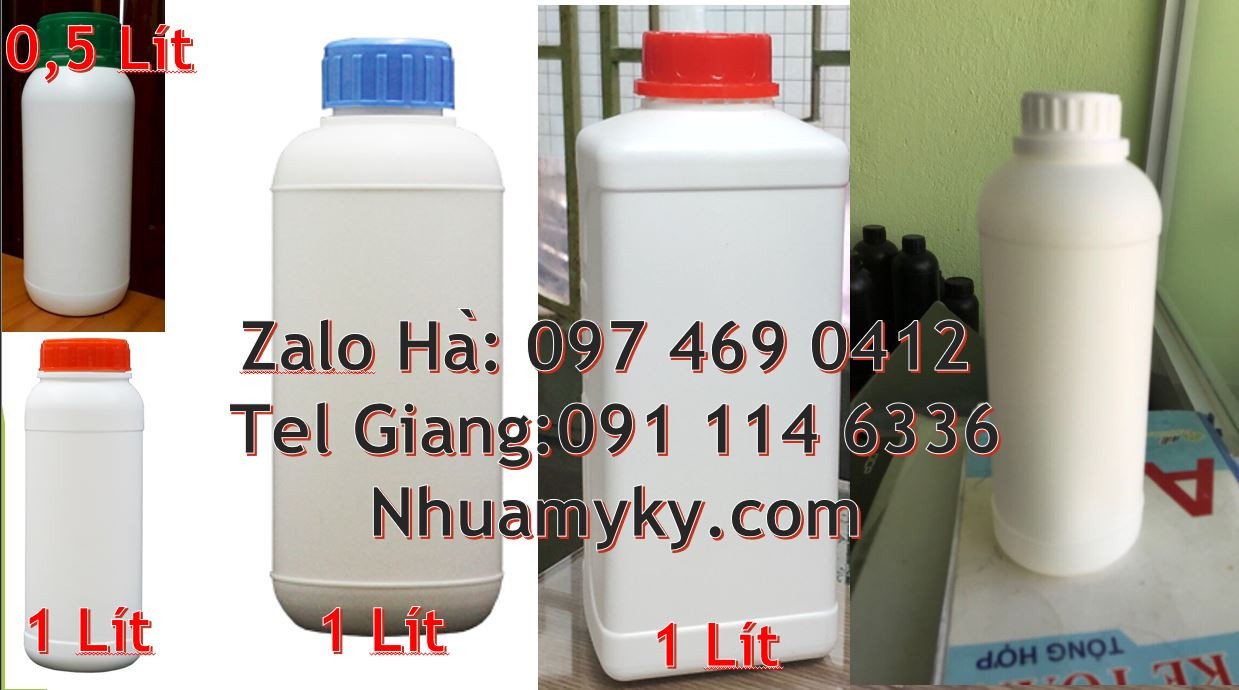 Bán chai nhựa 0.5l đựng hóa chất,chai nhựa 1l đựng nước uống,chai nhựa
