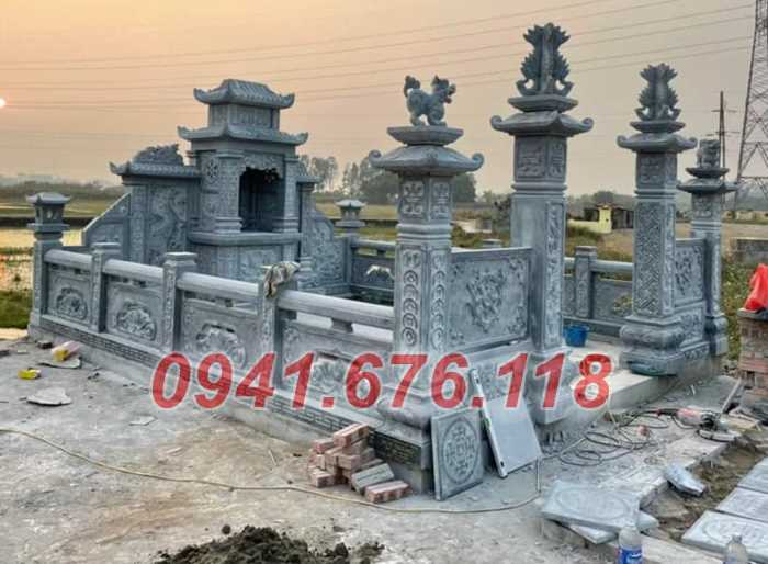 Mẫu 401 lăng mộ bằng đá bán khánh hoà nhà mồ ông bà bố mẹ dòng họ