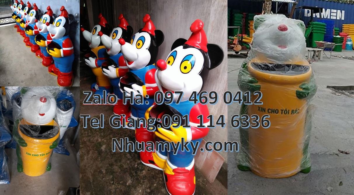Bán thùng rác hình con thú ngộ nghĩnh,thùng rác hình con cá heo giá rẻ