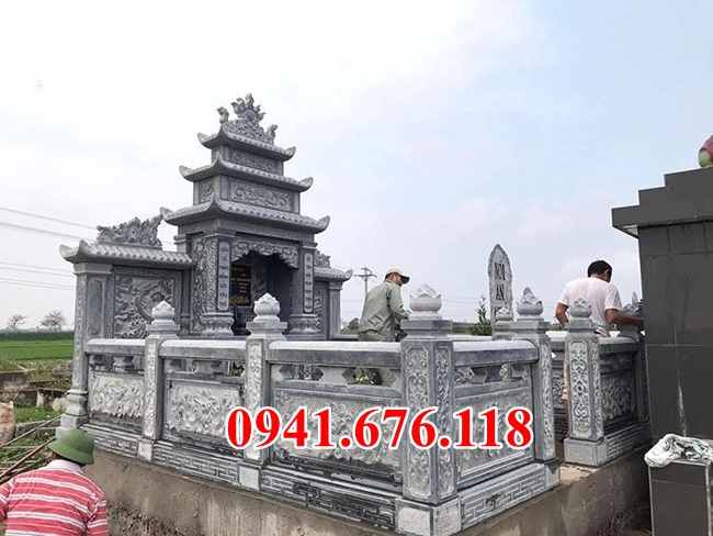 mẫu 421 lăng mộ bằng đá bán kiên giang nhà mồ ông bà  dòng họ phu thê