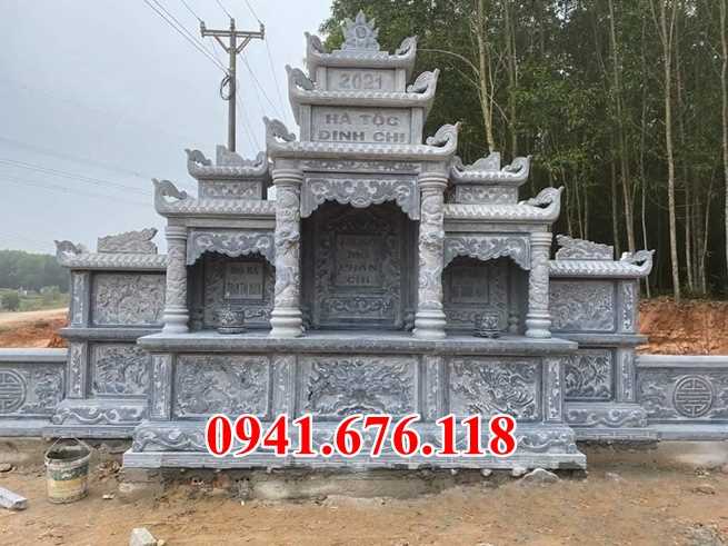 mẫu 421 lăng mộ bằng đá bán kiên giang nhà mồ ông bà  dòng họ phu thê