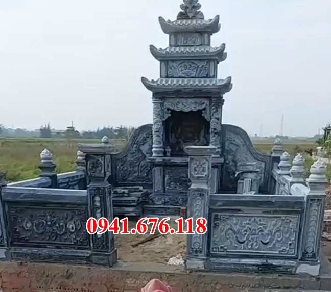 mẫu 421 lăng mộ bằng đá bán kiên giang nhà mồ ông bà  dòng họ phu thê