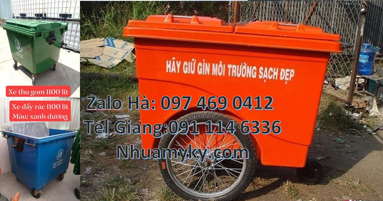 bán xe thu gom rác cỡ lớn 1000l.xe gom rác 660l có bánh xe giá rẻ hcm