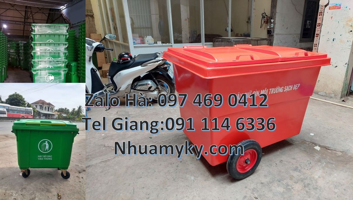 bán xe thu gom rác cỡ lớn 1000l.xe gom rác 660l có bánh xe giá rẻ hcm