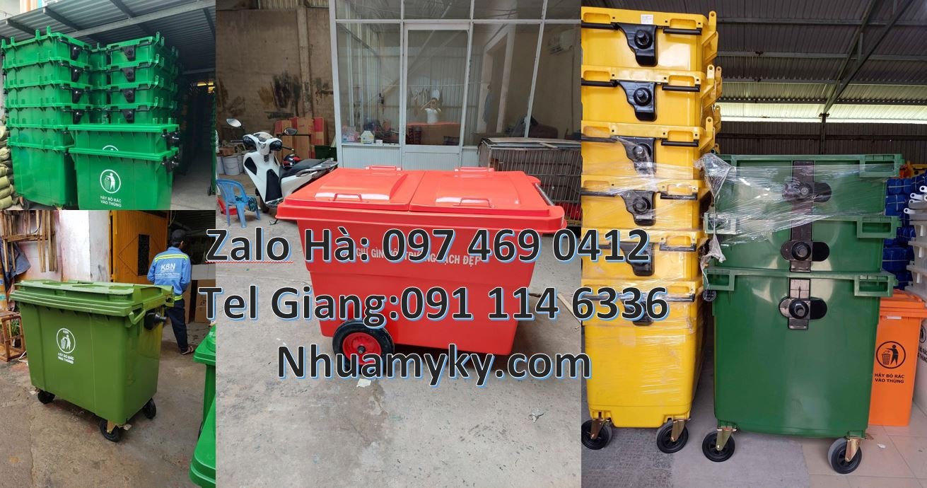 bán xe thu gom rác cỡ lớn 1000l.xe gom rác 660l có bánh xe giá rẻ hcm