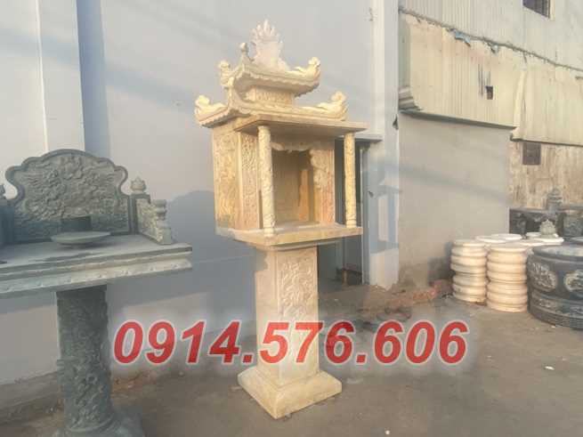 07 Miếu thờ thần linh bằng đá khối tự nhiên đẹp hiện nay