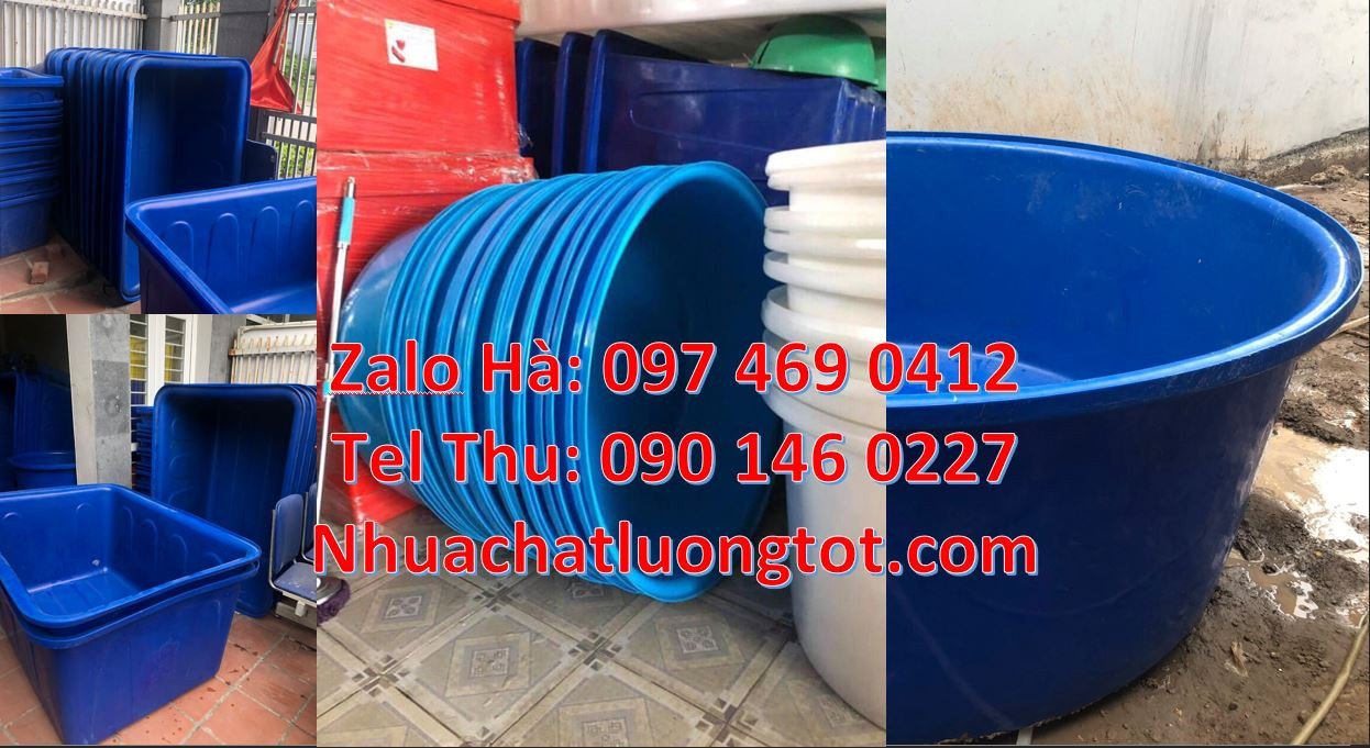 Bán thùng nhựa tròn 3000l màu xanh,thùng nhựa chữ nhật 1000l chất lươn