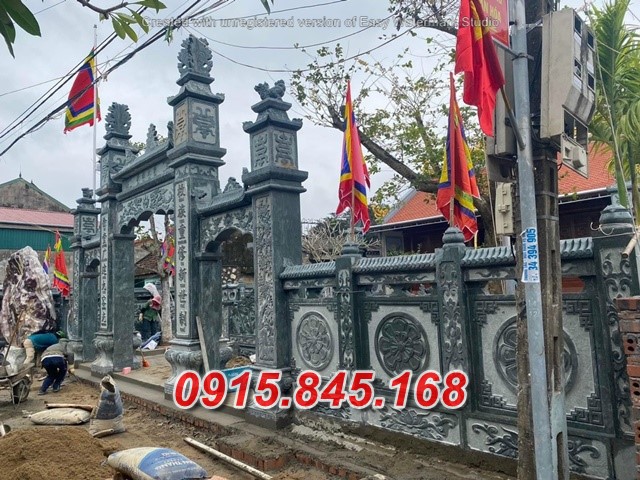 51 Lan can tường bao bằng đá khối đẹp bán Hưng Yên