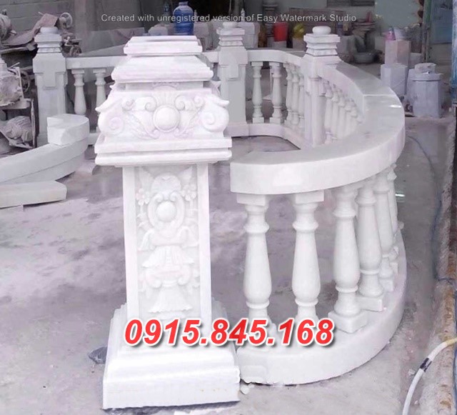 51 Lan can tường bao bằng đá khối đẹp bán Hưng Yên