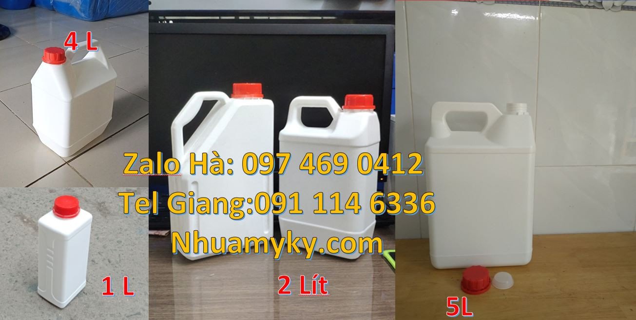 Bán can nhựa 2l đựng hóa chất,can nhựa 5l đựng thực phẩm giá rẻ hcm