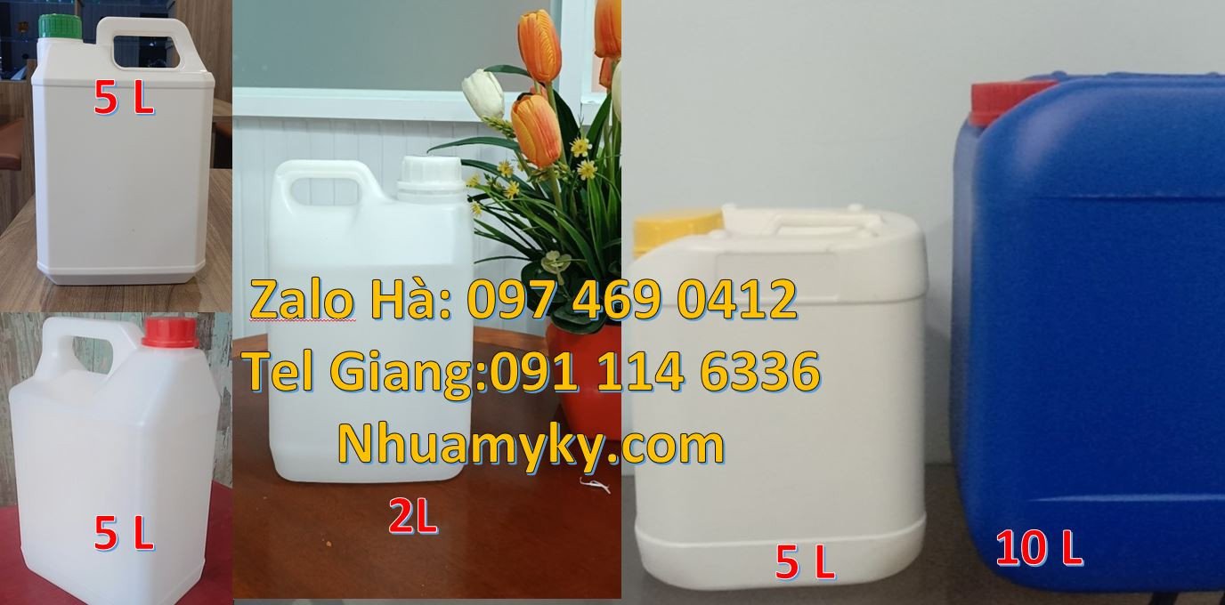 Bán can nhựa 2l đựng hóa chất,can nhựa 5l đựng thực phẩm giá rẻ hcm