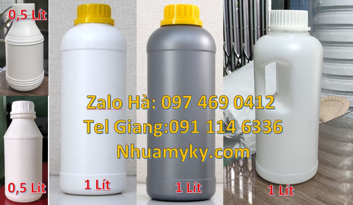 bán chai nhựa lớn 1l màu trắng,chai nhựa 1l đựng thực phẩm chất lượng