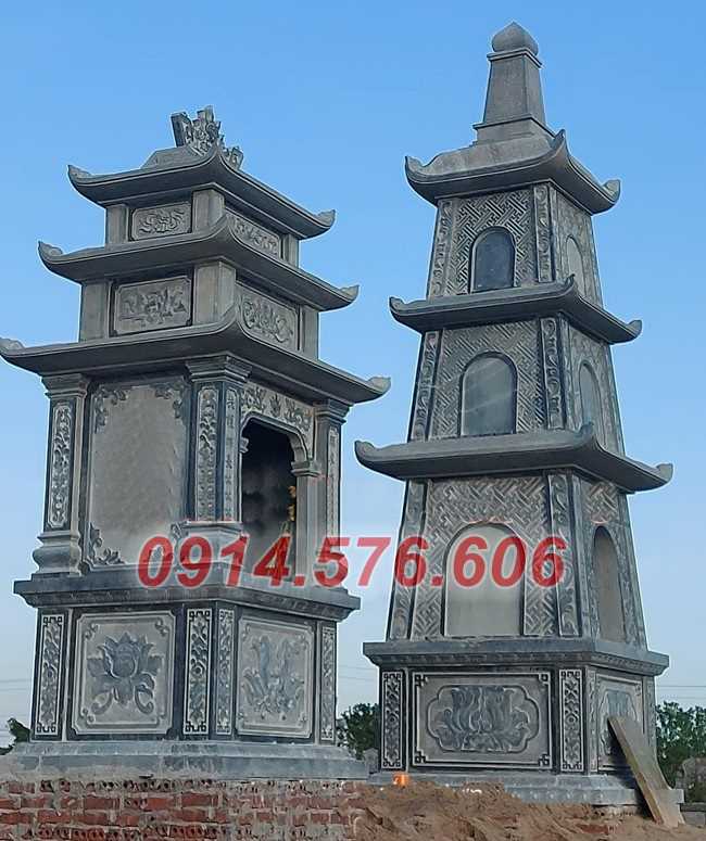 17 Bảo tháp mộ đá khối tự nhiên đẹp bán Hải Dương