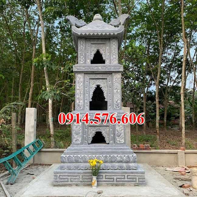 19 mẫu tháp mộ đá khối tự nhiên đẹp bán tại Thái Bình