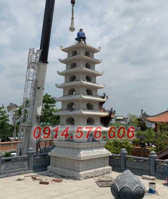 19 mẫu tháp mộ đá khối tự nhiên đẹp bán tại Thái Bình
