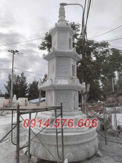 19 mẫu tháp mộ đá khối tự nhiên đẹp bán tại Thái Bình