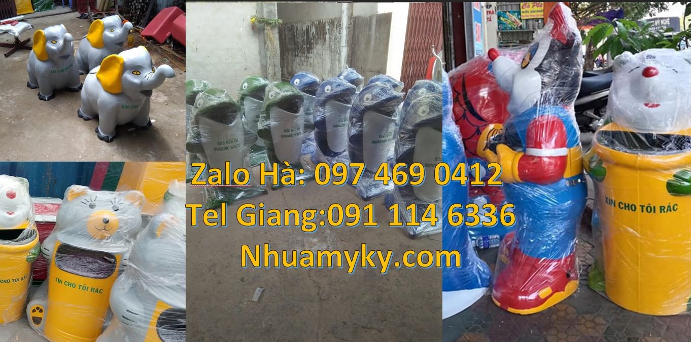 Bán thùng rác hình con thú giá rẻ,thùng rác hình con cá heo chất lượng