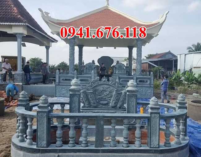 Mẫu 305 lăng mộ đá đẹp bán kon tum nghĩa trang nhà mồ dòng họ ông bà